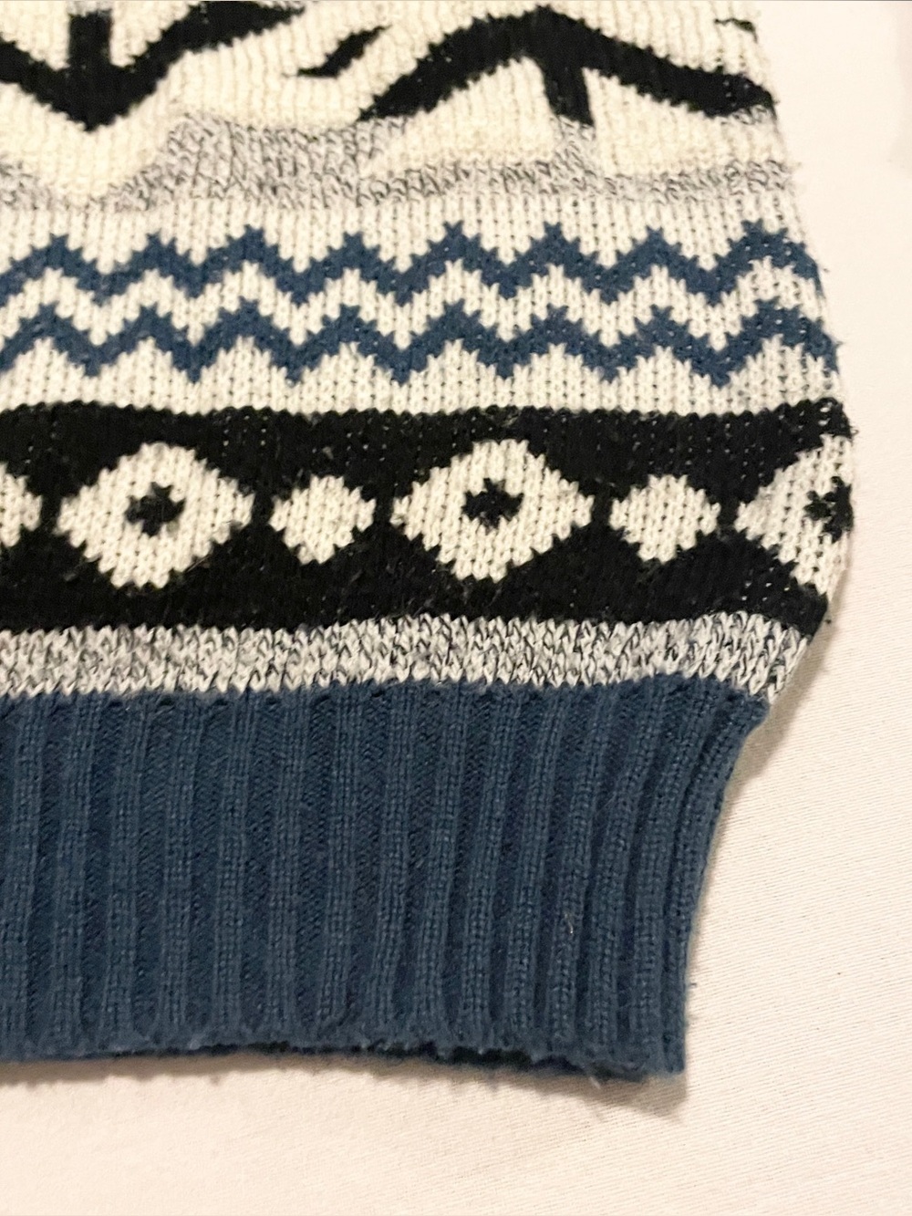 VTG 90s Riley Geometric Knit Grandpa Sweater Large - Picture 7 of 16